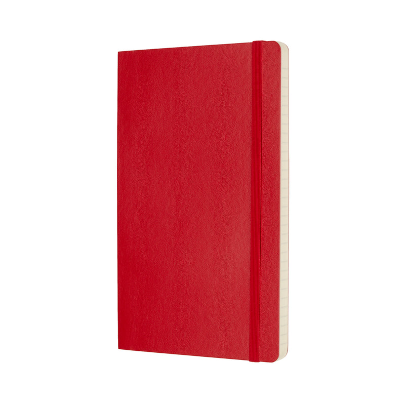 MOLESKINE JOURNAL RULED SOFT COVER, RED - LARGE