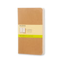 CAHIER PLAIN JOURNALS (SET OF 3) KRAFT - POCKET